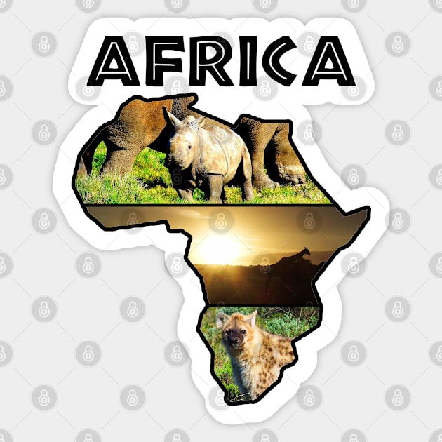 Africa Wildlife Continent Collage Sticker by PathblazerStudios